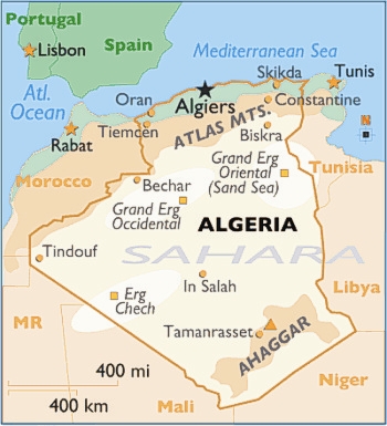 Karte von Algerien