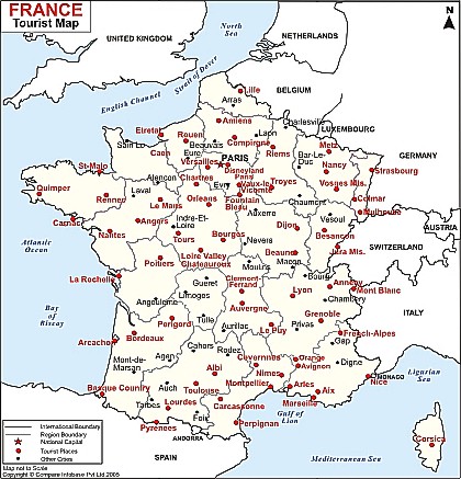 Karte von Frankreich